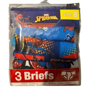 ❤️❤️NWT- 🕷️ SPIDER-MAN 3 PACK BOYS BRIEFS SZ8🕷️🕷️❤️❤️